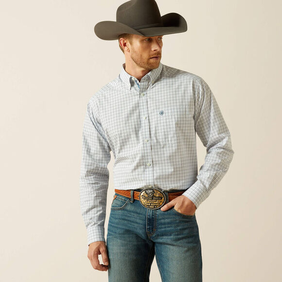 NWT Ariat Pro Series Tristan Classic Fit Shirt in Angel White size Large - Picture 1 of 6